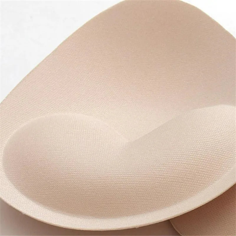 1Pair Thick Sponge Bra Pads for Women Swimsuit Breast Push up Breast Enhancer Removeable Bra Pads Inserts Cups Bra Accessories