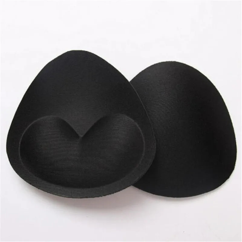 1Pair Thick Sponge Bra Pads for Women Swimsuit Breast Push up Breast Enhancer Removeable Bra Pads Inserts Cups Bra Accessories