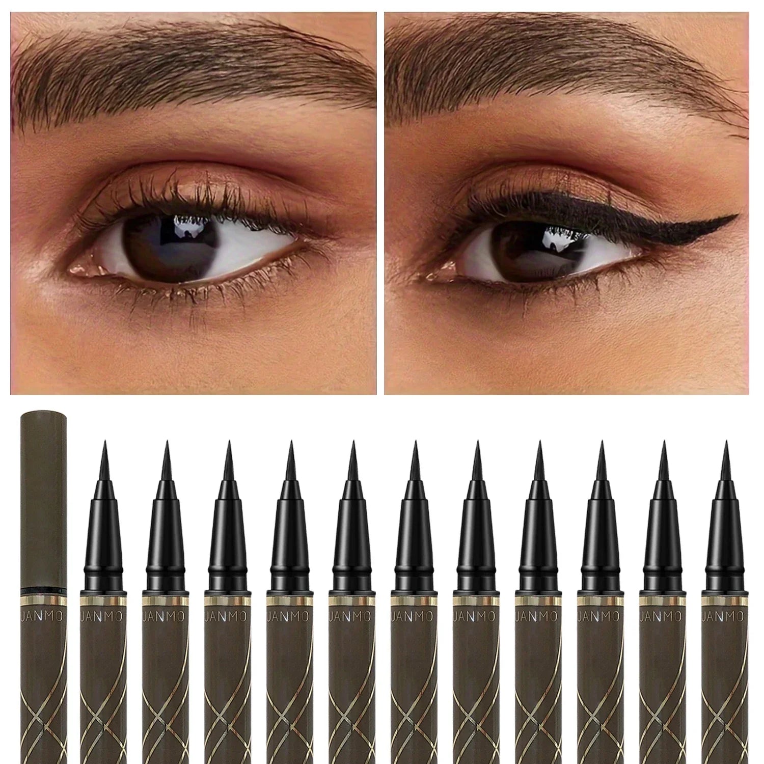 Slim Gel Eyeliner Pen – Smooth & Waterproof, Smudge-Proof, High-Pigment, Easy Glide, Multi-Color, Long-Lasting Eye Makeup