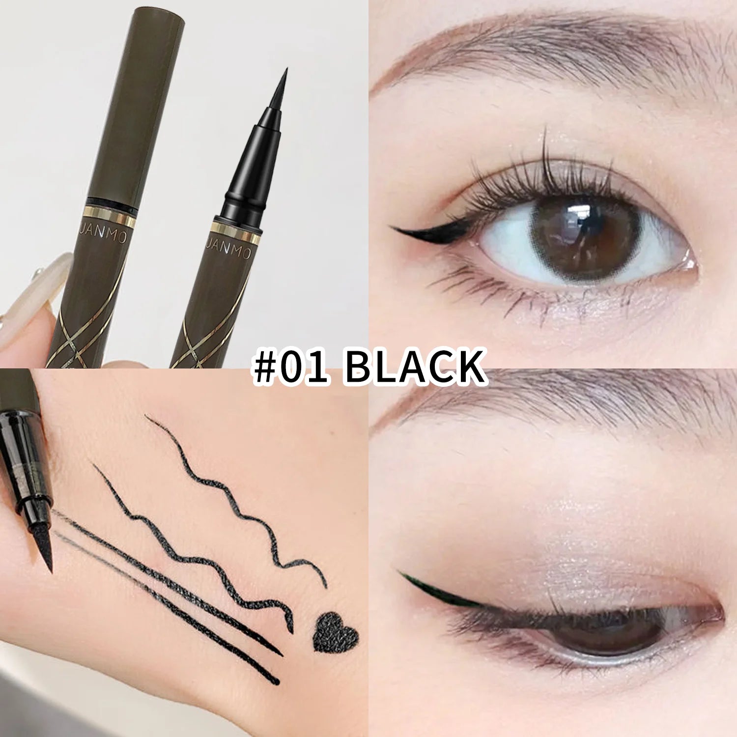 Slim Gel Eyeliner Pen – Smooth & Waterproof, Smudge-Proof, High-Pigment, Easy Glide, Multi-Color, Long-Lasting Eye Makeup