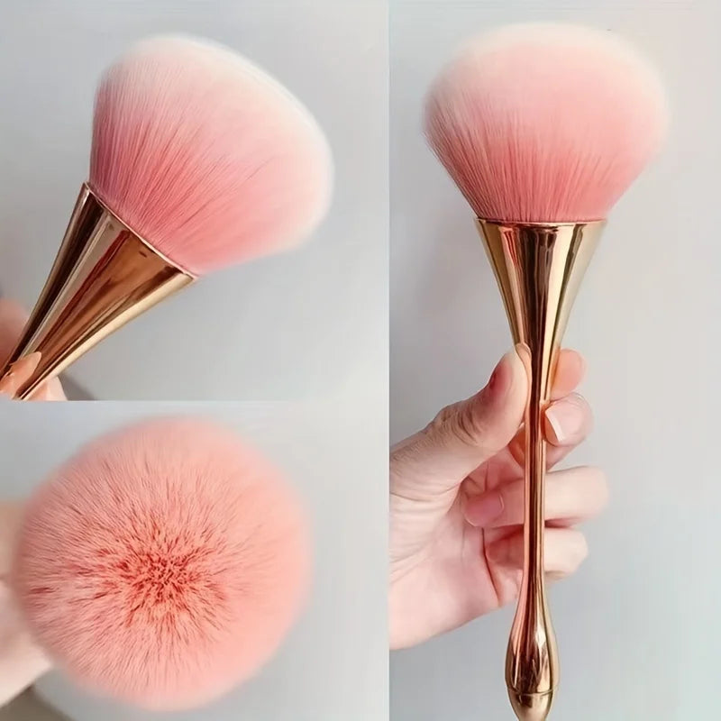 Rose Golden Fan Brush