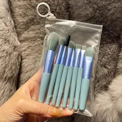 13purpleflower holly leaf makeup brush suit